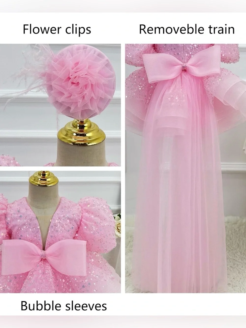Sequins Princess Dress Toddler Girls